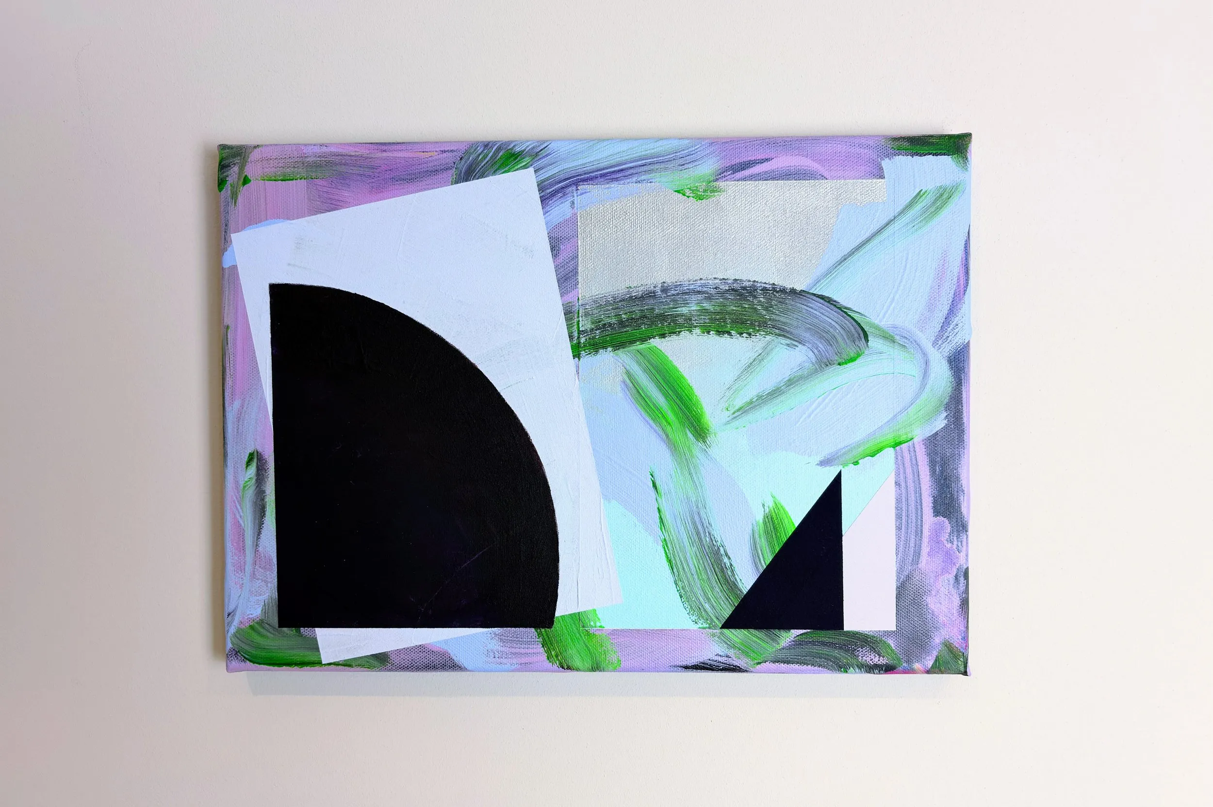 Clipart, acrylic and filler on canvas