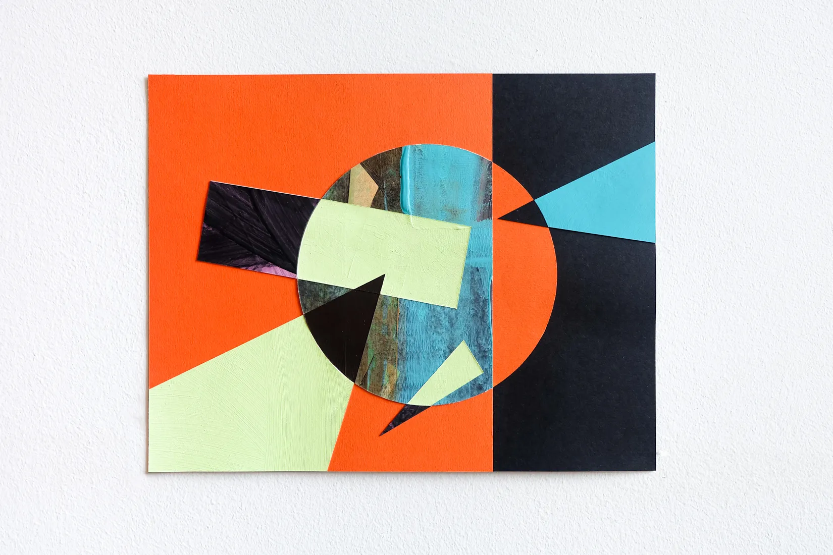 Construct (Tannoy), collage with acrylic and emulsion