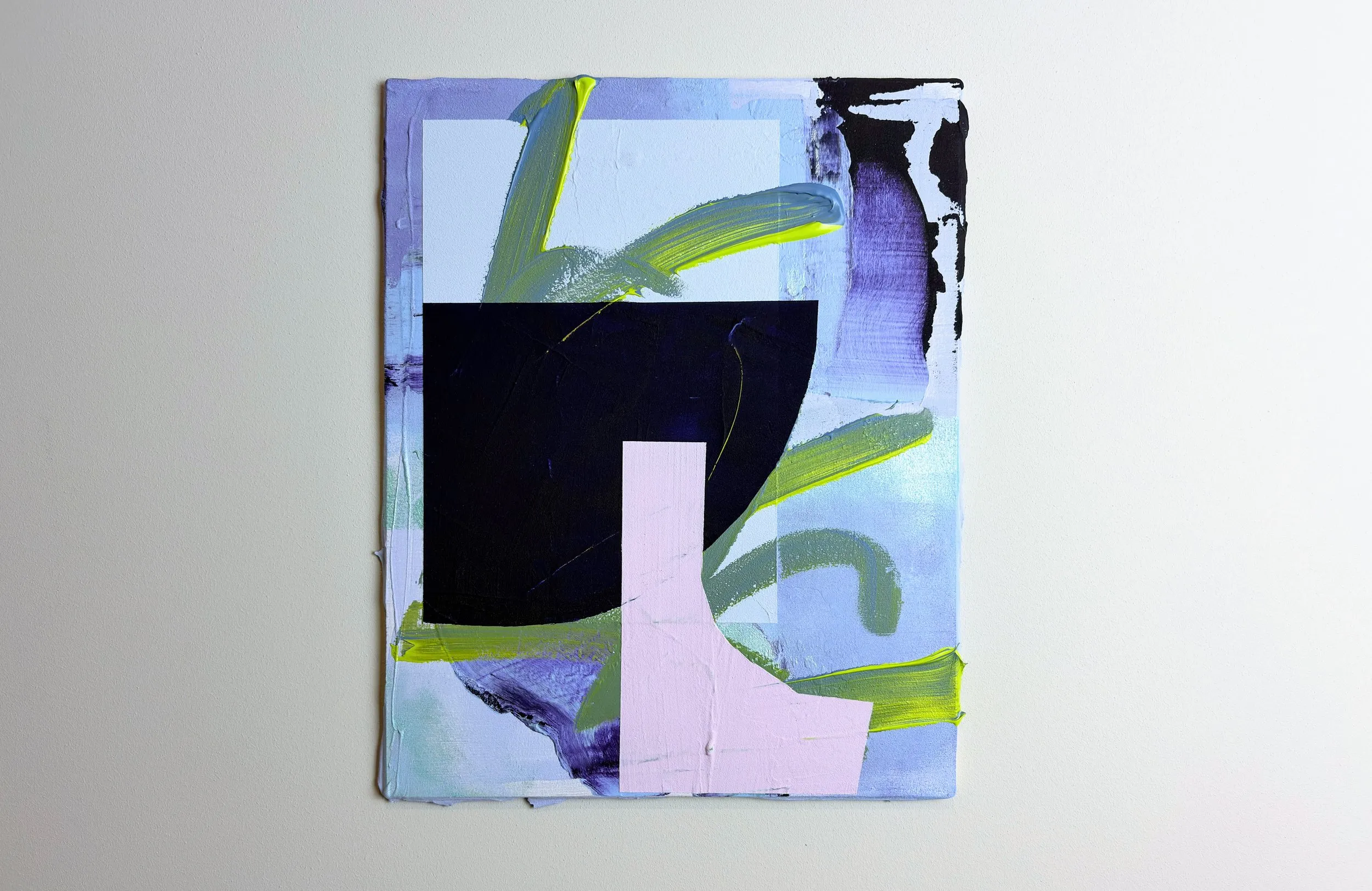 High Energy, acrylic and filler on panel