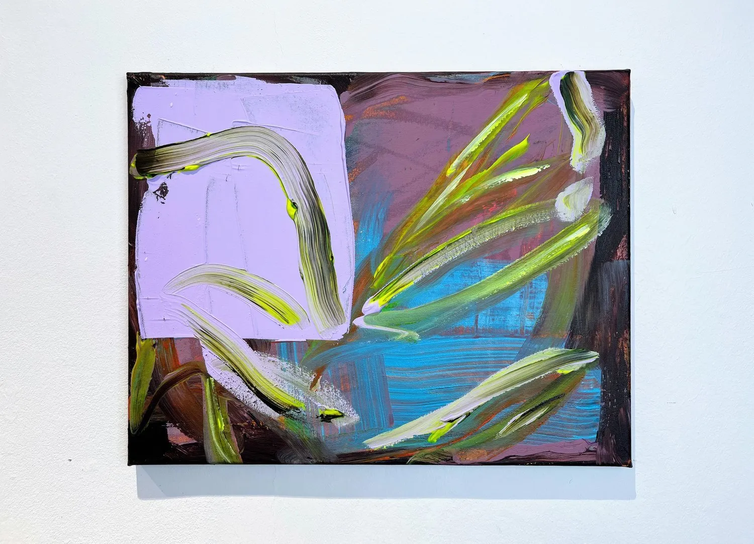 Lagoon, acrylic, emulsion, oil stick and modelling paste on canvas