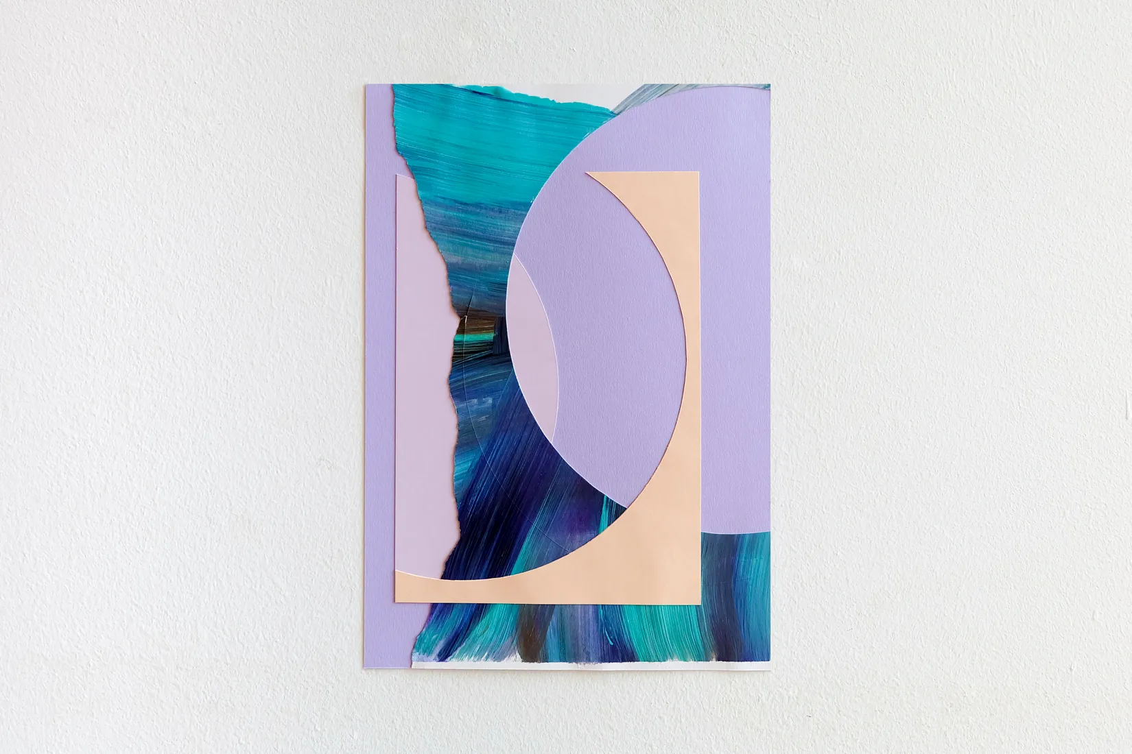 Lunar (High Beam), collage with acrylic and emulsion