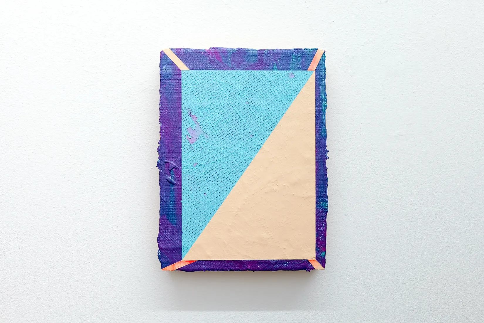 Net, acrylic and emulsion on panel