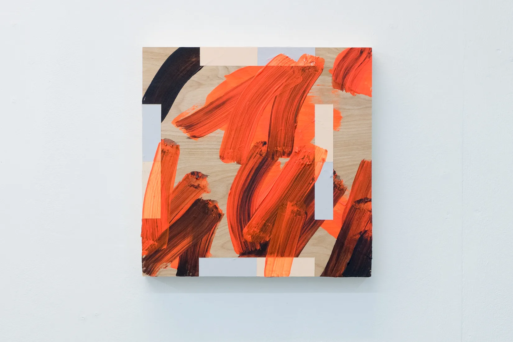 Pill, acrylic and emulsion on plywood