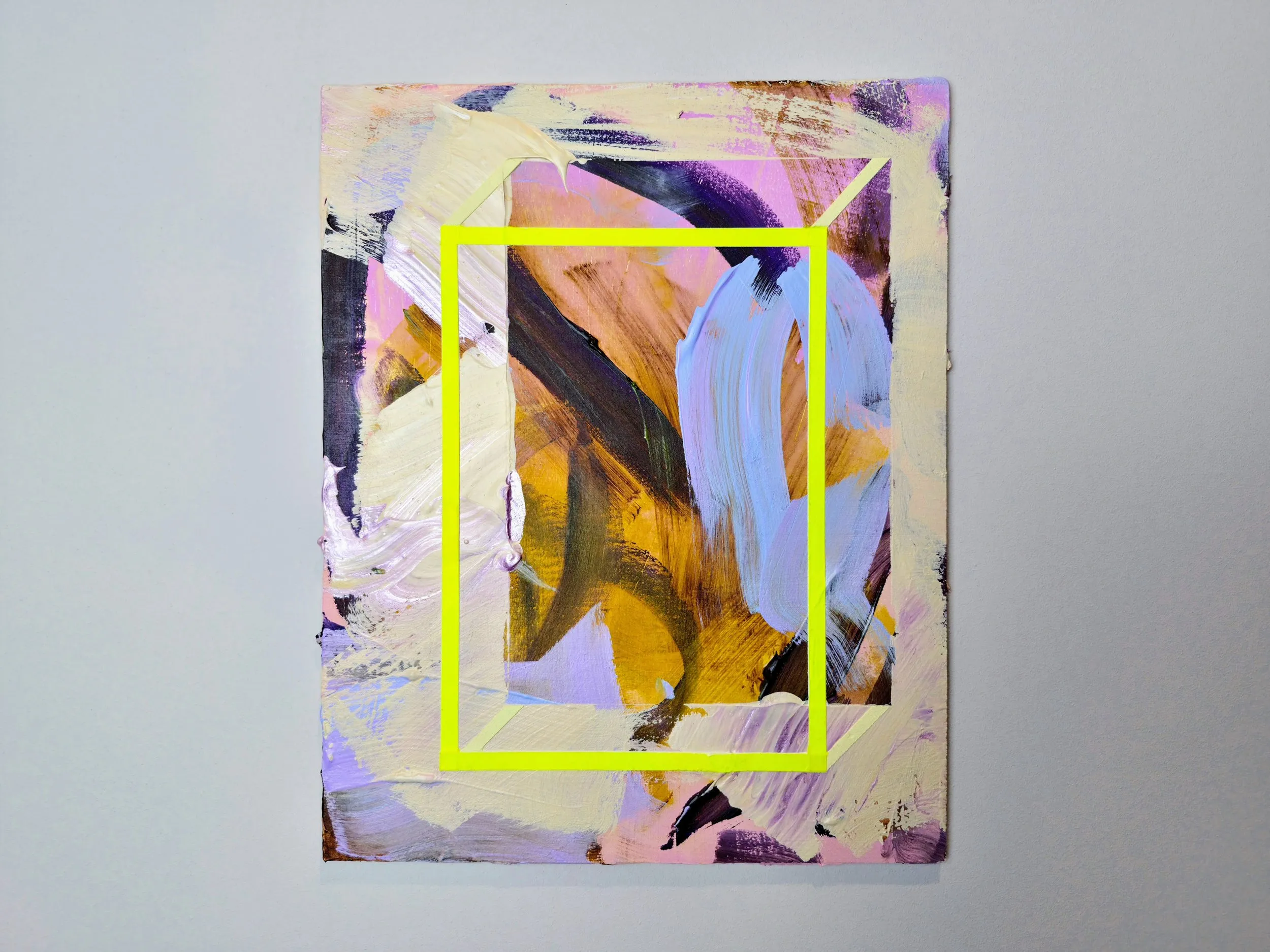 Portal, mixed media on panel