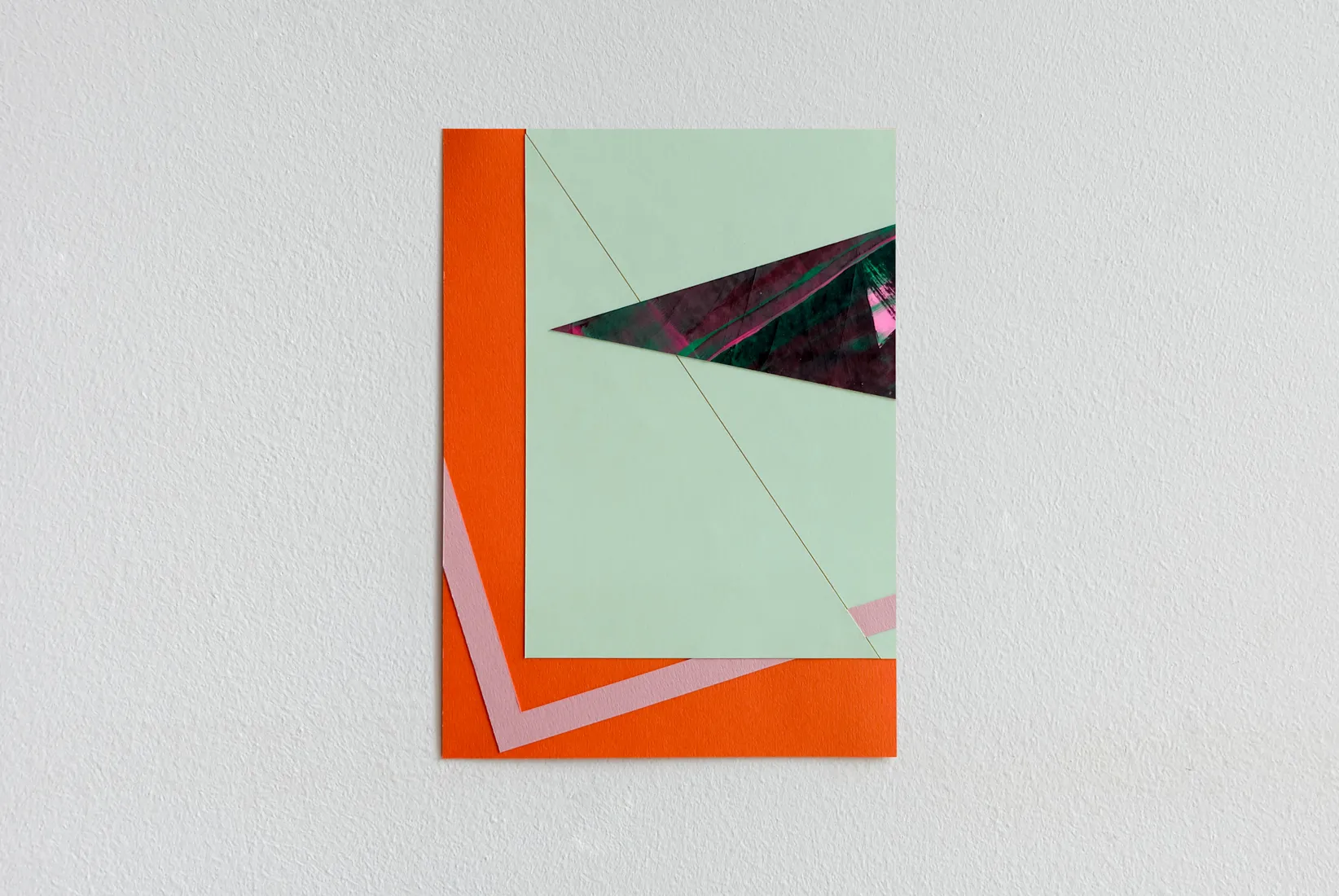 Saw, collage with acrylic and emulsion