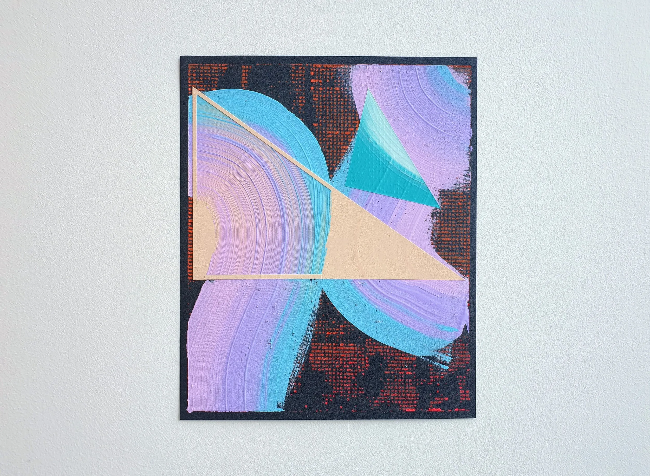 Scoop, acrylic, emulsion and filler on sandpaper