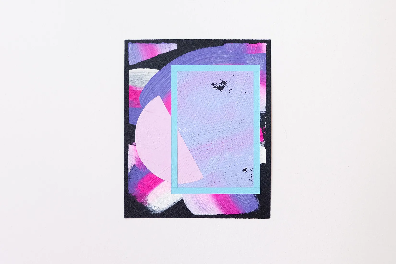 Sieve, acrylic on sandpaper
