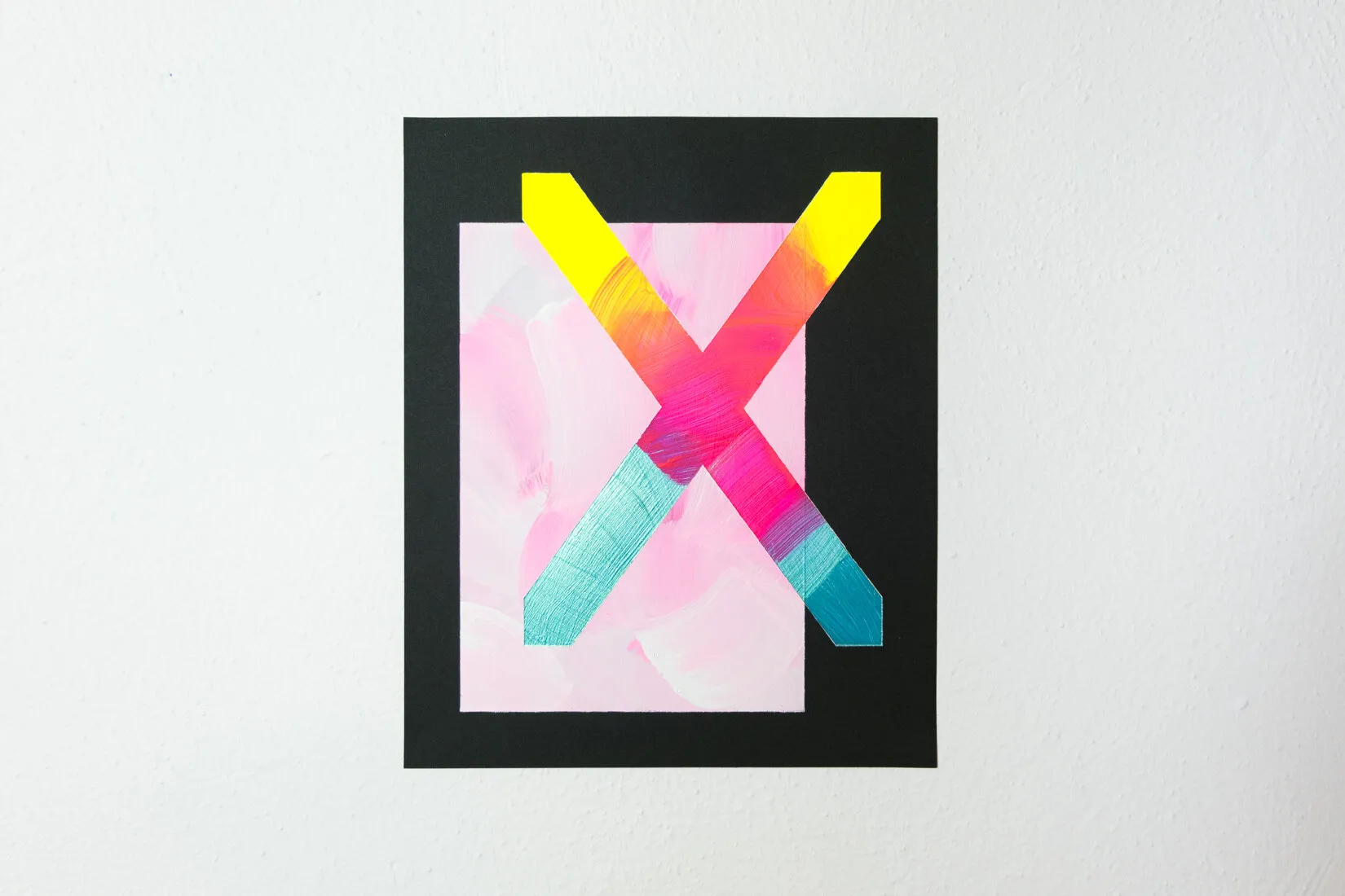 Sigil, acrylic and emulsion on sandpaper
