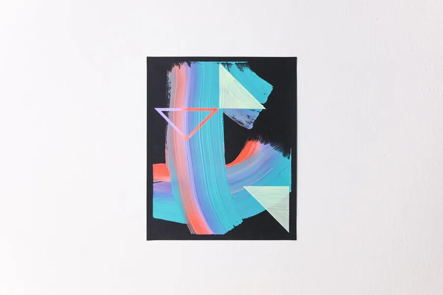 Surf, acrylic on sandpaper