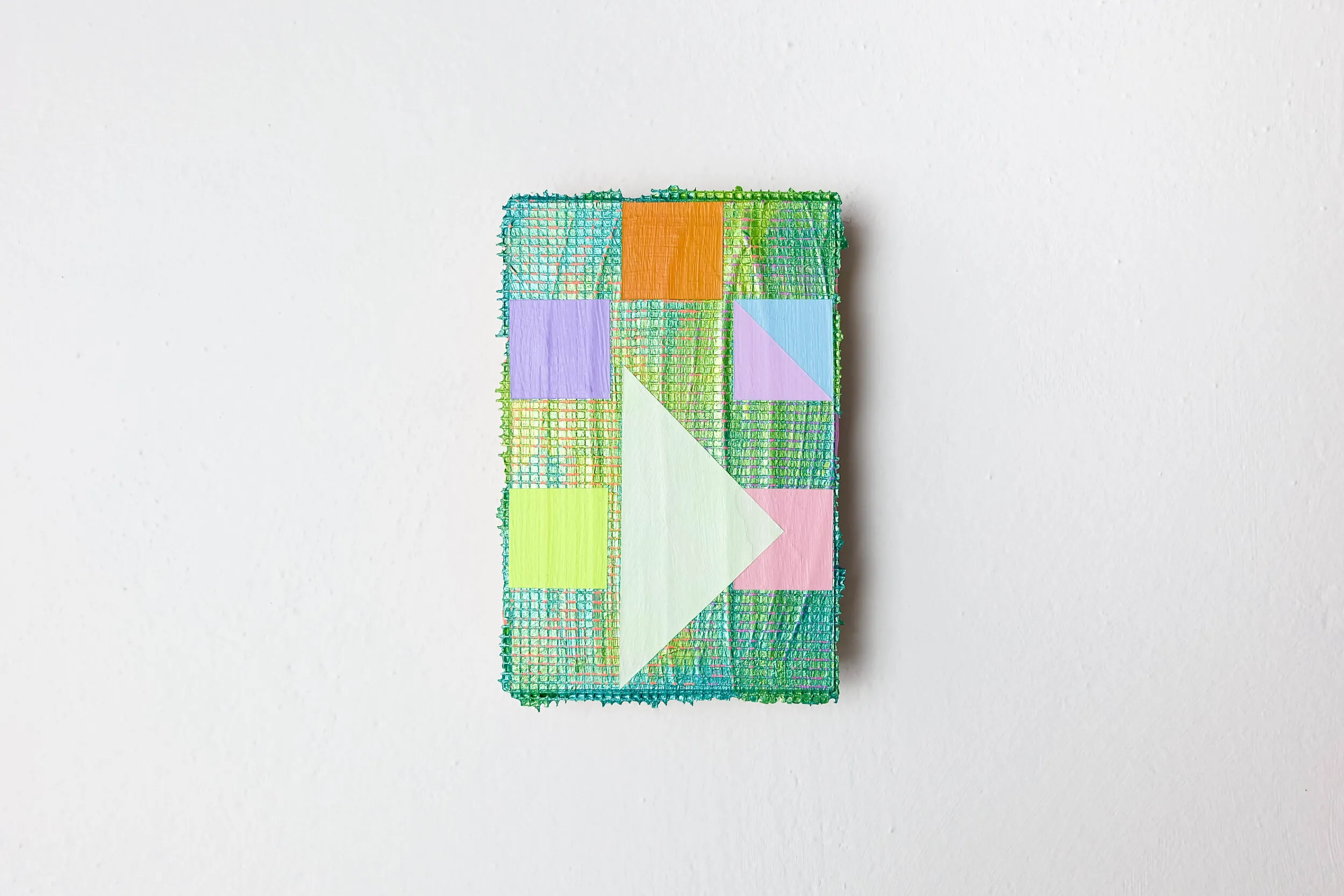 Trove, acrylic and collage on panel